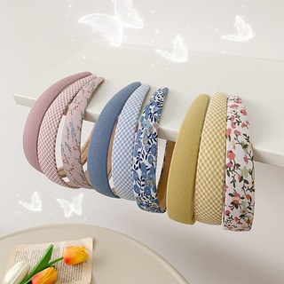 Bờm tóc vải bản to, băng đô cài tóc phong cách vintage hàn quốc tiểu thư nhiều màu