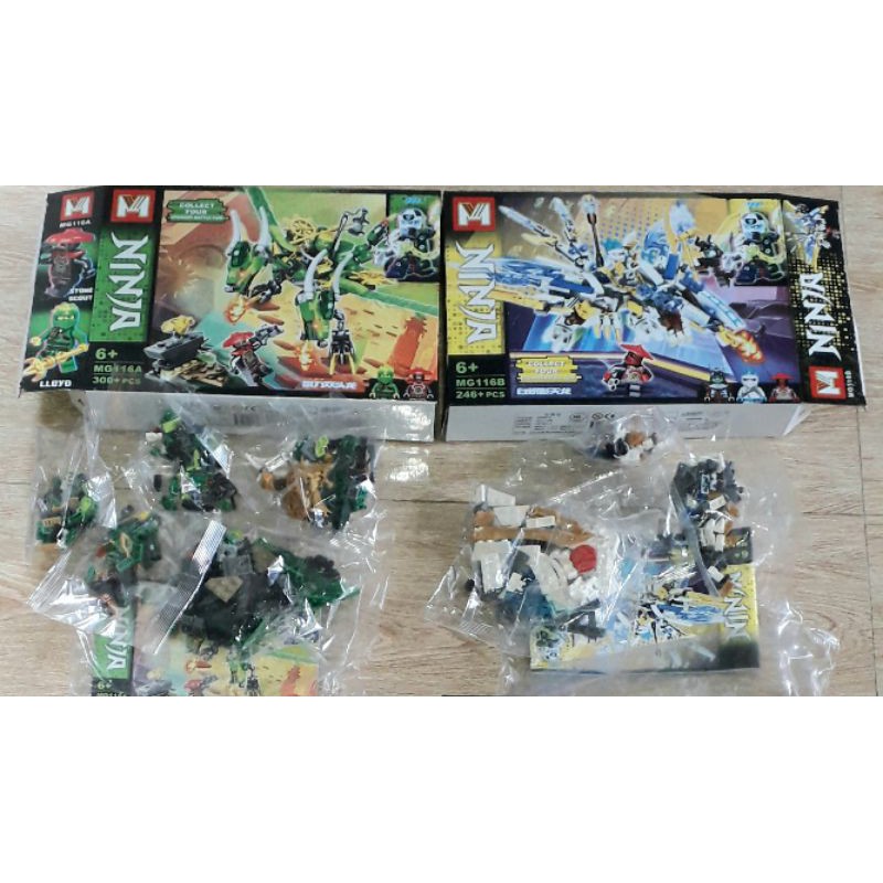 Lắp ráp 1 hộp LegoNinja Rồng Lớn MG116 có trên 250 chi tiết bằng nhựa ABS
