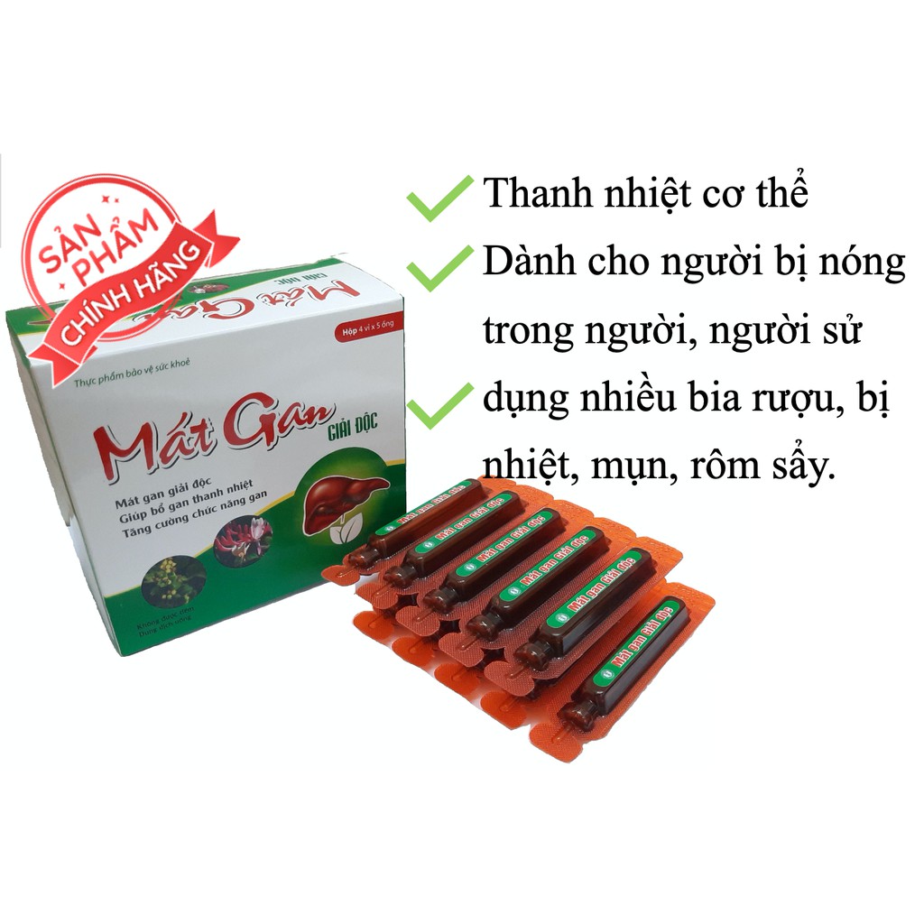 Mát gan giải độc - Đại Uy (Hộp 20 ống)