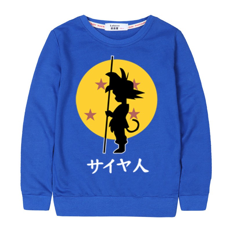 Áo Nỉ Cổ Tròn Dáng Rộng In Hình Goku Cá Tính Hợp Thời Trang Cho Nam Nữ