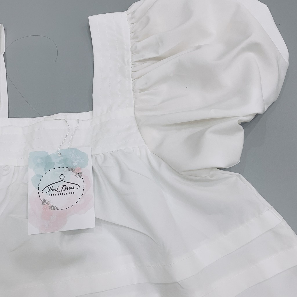 Áo dáng baby doll cổ vuông tay phồng,áo cổ vuông Timidress MS AO0101 (7)