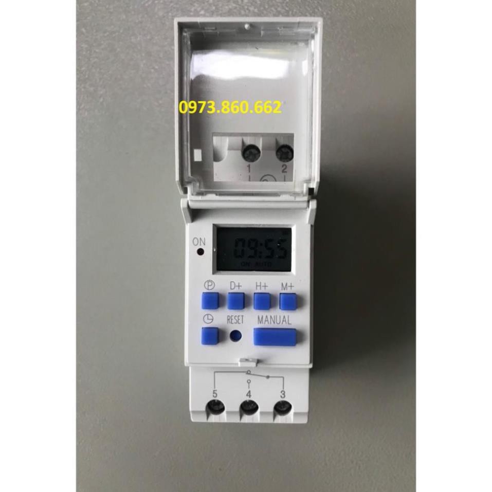 Hẹn giờ thời gian timer AHC 15A - Hẹn giờ điện tử cài thanh ray -TBĐ -Thiết bị điện giá tốt