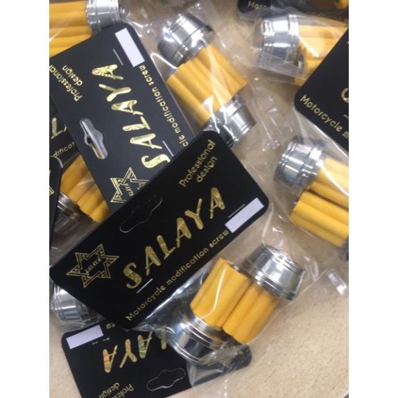 Gù salaya chuẩn inox 304 không gỉ dùng gắn cho gù tay lái mọi loại xe máy vừa chống rung vừa làm kiểng QU17