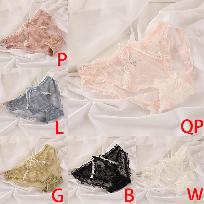 Quần lót mềm mại thoáng khí đính nơ quyến rũ xinh xắn dành cho nữ