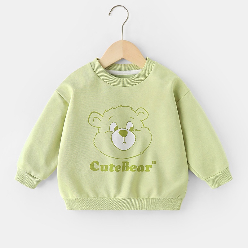 Áo Sweater in Hình Gấu Hoạt Hình Dễ Thương Thời Trang Xuân Thu Cho Bé Trai