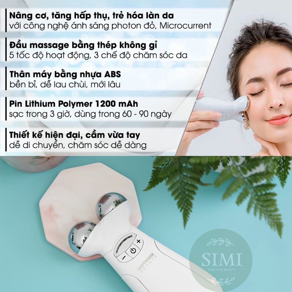 Máy nâng cơ mặt cầm tay Lifetrons EP 400 massage giảm nếp nhăn dưỡng trắng da mát xa trị liệu thâm quầng mắt matxa SIMI