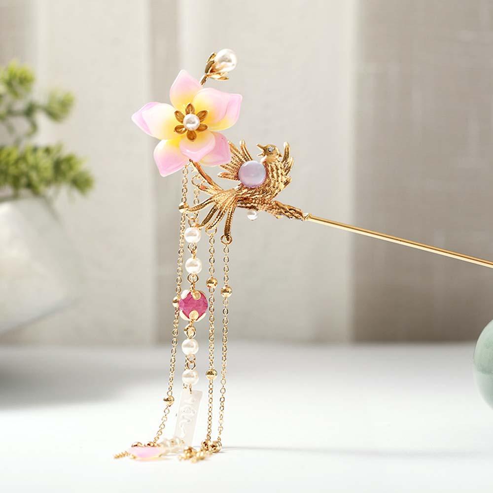 LILYES Trâm Cài Tóc Phối Tua Rua Phong Cách Trung Hoa Cổ Điển Cho Nữ