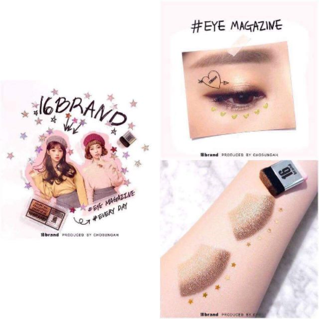 PHẤN MẮT 16 BRAND SIXTEEN EYE MAGAZINE ALL  ABOUT EYE  .SẢN PHẨM BÁN CHẠY NHẤT HIỆN NAY QUÁ ĐẸP QUÁ XUẤT SẮC