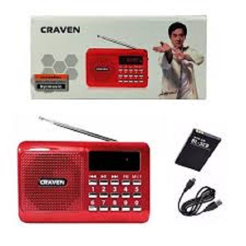 Loa nghe nhạc USB thẻ nhớ Craven CR-16, đài Radio USB thẻ nhớ kiêm loa nghe nhạc Craven CR-16