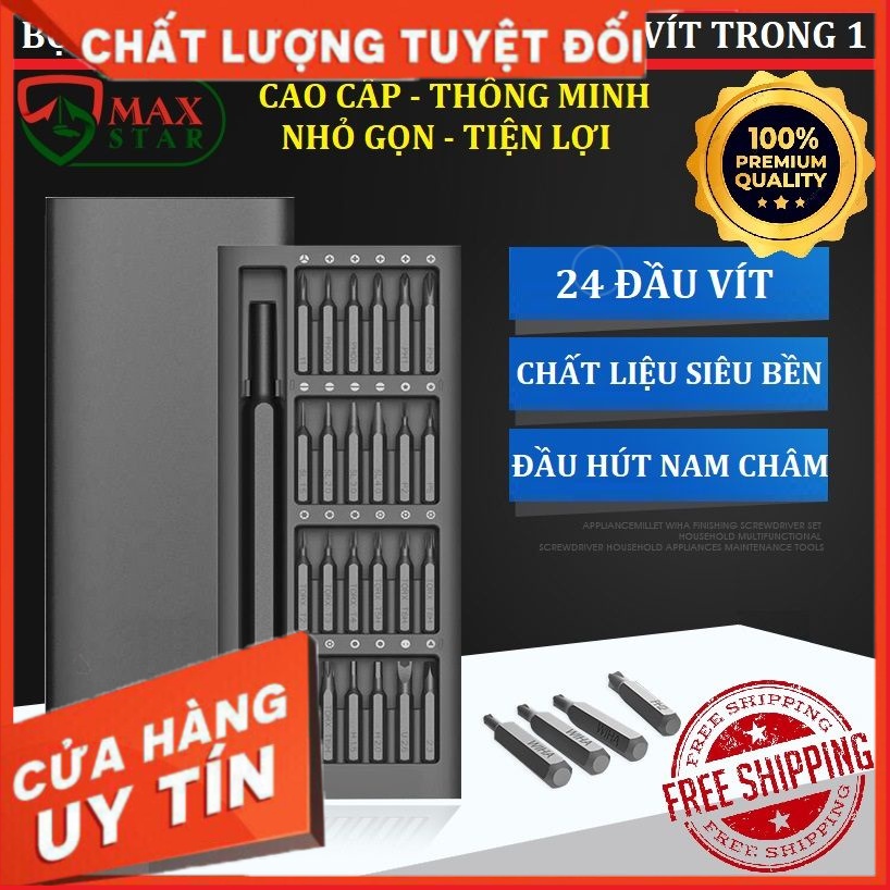 Bộ tô vít đa năng mini 24 đầu cao cấp siêu bền Tô vít sửa điện thoại