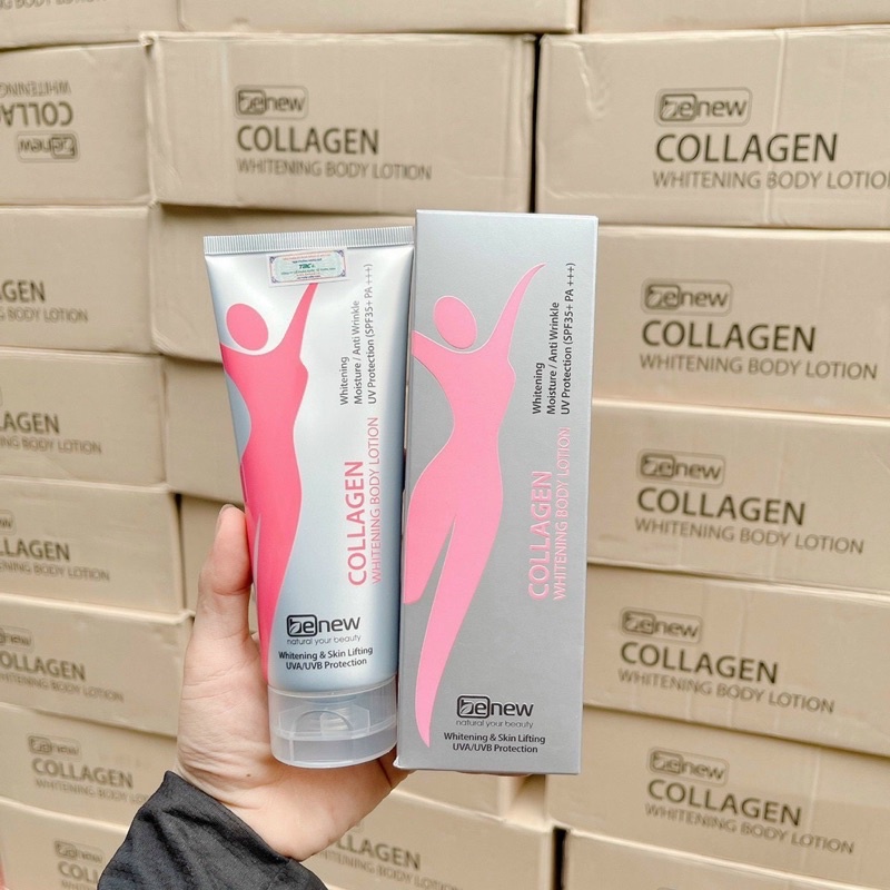Hàng Chính Hãng - Kem dưỡng thể trắng da  BENEW Collagen Whitening Body Lotion SPF35+ PA+++ Hàn 200ml/ Hộp