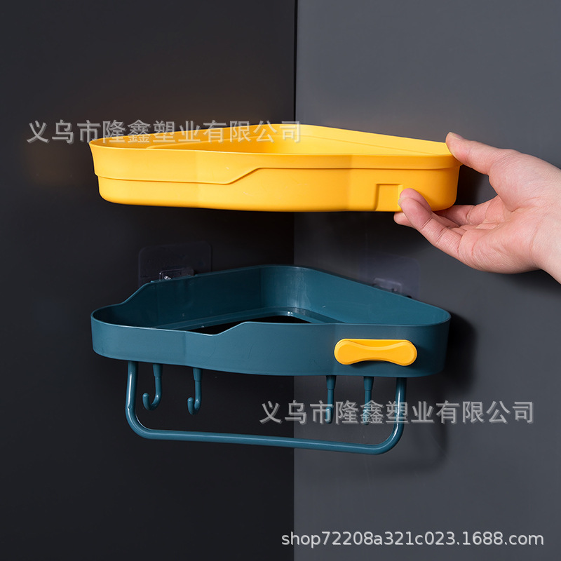 Kệ Đựng Đồ Dùng Hình Tam Giác Gắn Góc Tường Tiện Dụng Cho Nhà Bếp