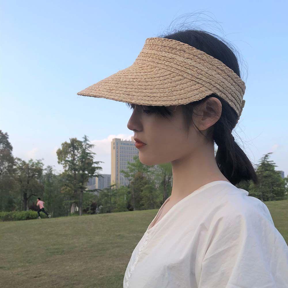 Mũ Cói Che Nắng Màu Sắc Trơn Phong Cách Hàn Quốc Độc Đáo Thời Trang Cho Mẹ Và Bé