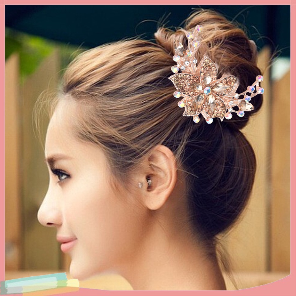 Lược Cài Tóc Đính Đá Lấp Lánh Thời Trang Cho Nữ