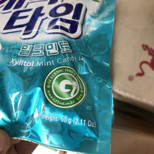 [60 g] Túi Kẹo Lotte AnyTime Bạc Hà
