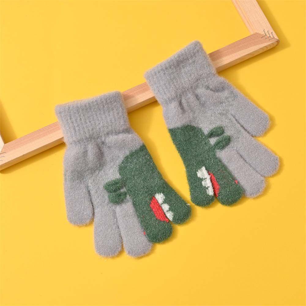 Găng Tay Lông Cừu Co Giãn Chống Lạnh Mùa Đông Dễ Thương Cho Bé ​Găng Tay Dày Hở Ngón Toàn Ngón Cho Bé