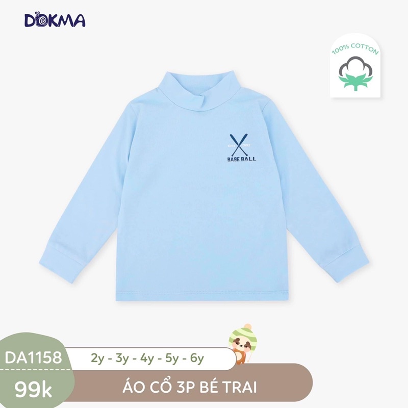 Áo cổ lọ dài tay giữ nhiệt bé trai DOKMA(2-6y)
