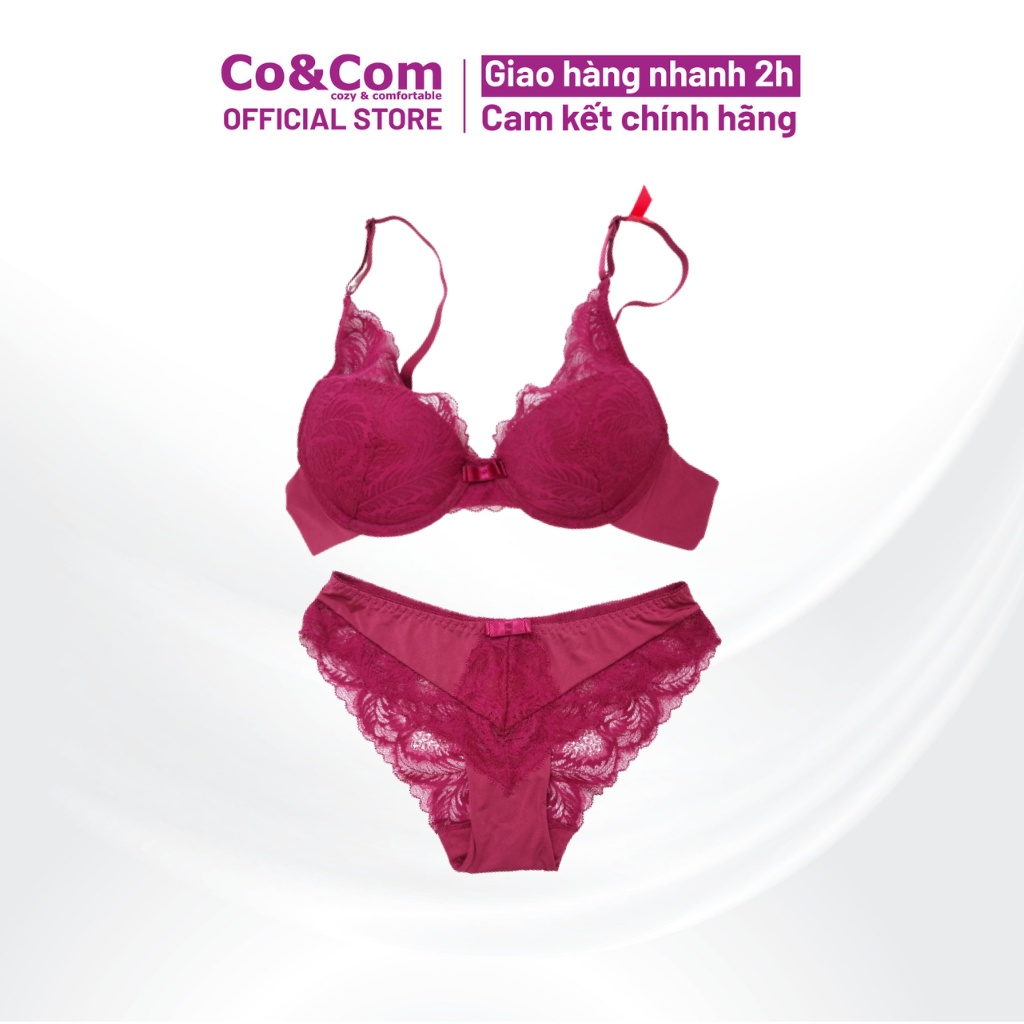 Bộ Đồ Lót Nữ Ren Co&Com BAN5028 Có Gọng, Đệm vừa Nâng Ngực Êm Ái | BigBuy360 - bigbuy360.vn