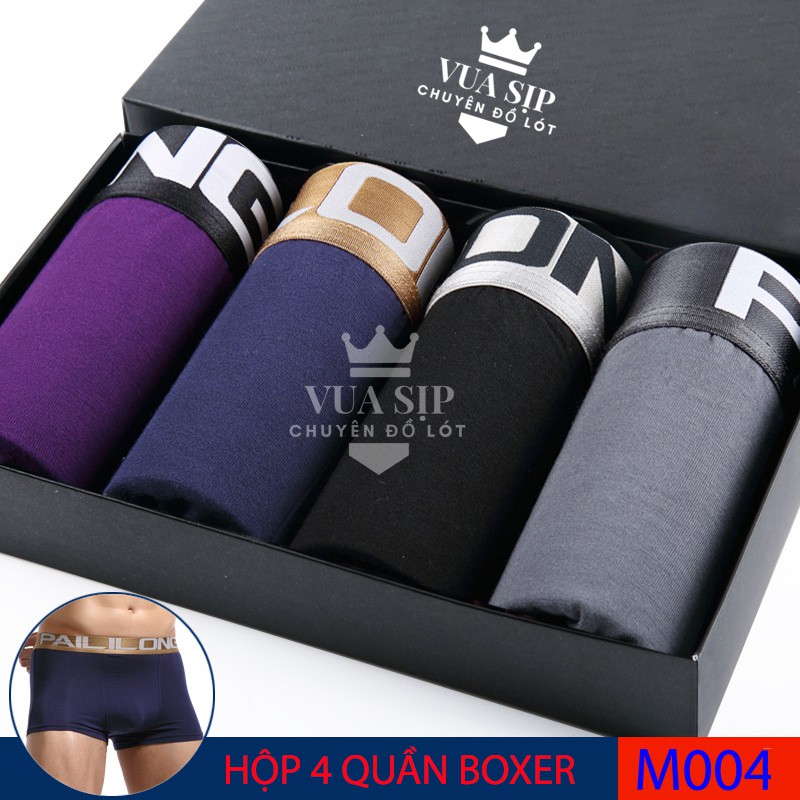 Quần Lót Nam- Combo 4 boxer nam cao cấp M004