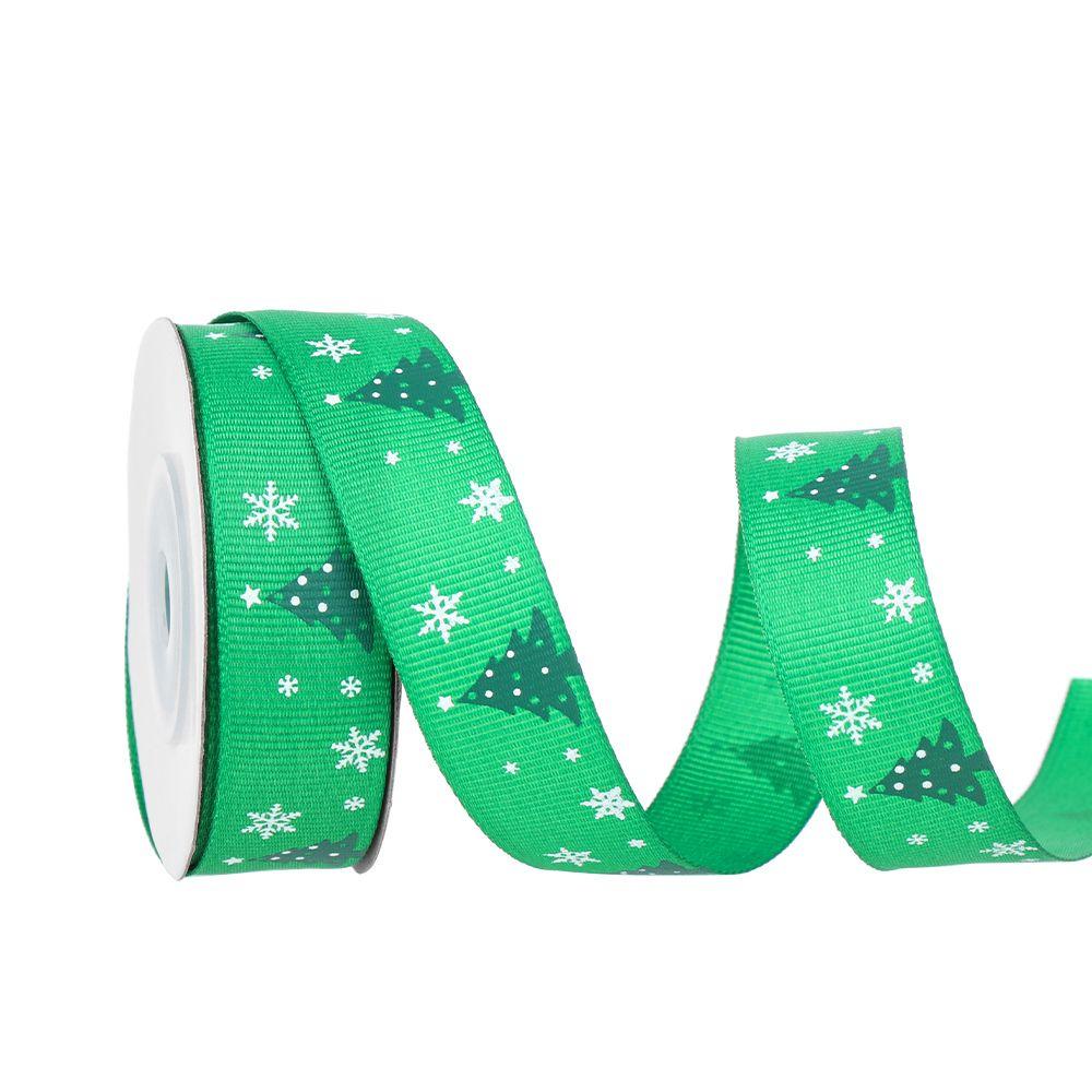CONOPERY Cuộn Dây Ruy Băng 20mm 10 Yards In Họa Tiết Cây Thông Noel Trang Trí Giáng Sinh