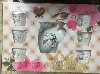 Bộ ấm chén kiểu Hàn Quốc kèm khay
