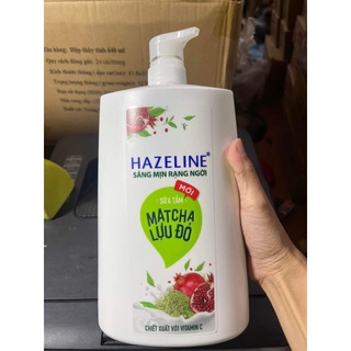 Sữa tắm trắng sáng da Hazeline Matcha Lựu Đỏ 1200g..