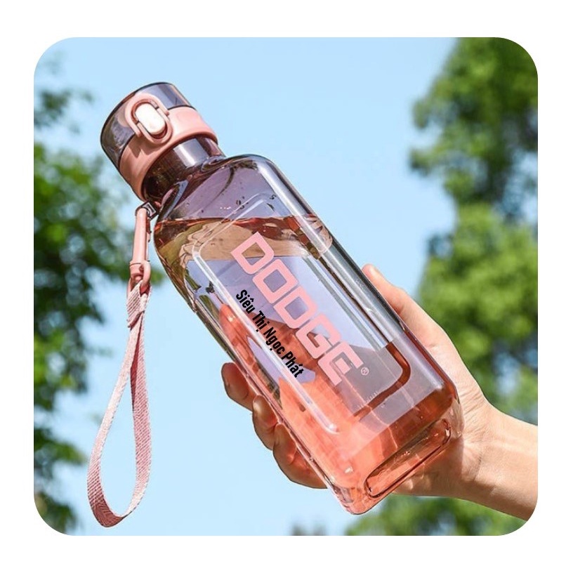 [ĐẸP XỈU] Bình Nước Phong Cách Thể Thao_bằng Nhựa Trong Suốt_ Khóa chống rò rỉ 700ml