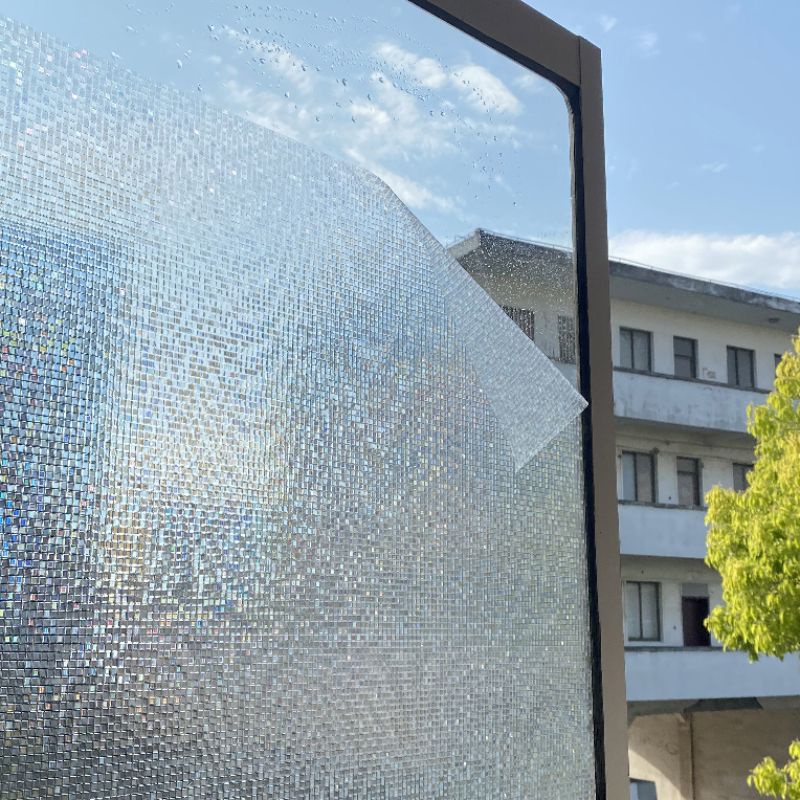 HC218 Decal dán kính cửa sổ ban công phòng ngủ tạo màu đẹp khi gặp ánh sáng nhiều màu chống nhìn trộm chắn ánh sáng mạnh