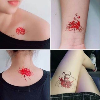 Hình xăm dán mini Hoa bỉ ngạn.