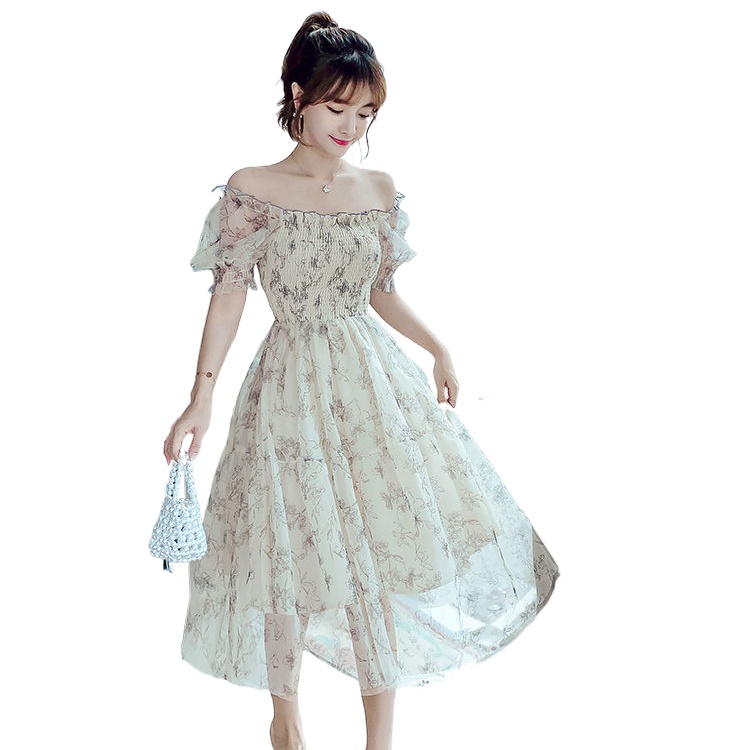 Đầm hoa chiffon Perty xinh xắn duyên dáng phong cách Hàn Quốc