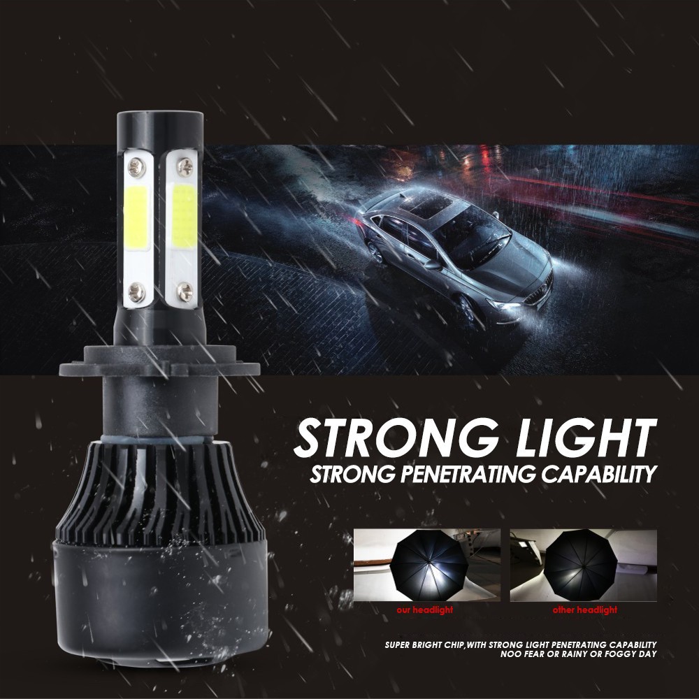 X7 4 Side 100W 10000LM Car LED Headlight Bulbs H4 H7 H11 9005 9006 hb3 hb4