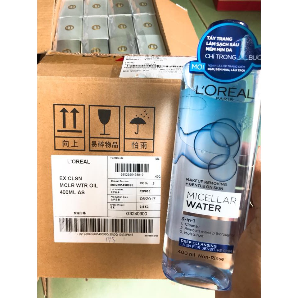 (400ml) Nước Tẩy Trang L'Oreal Làm Sạch Sâu Micellar Water 3 In 1 Chính Hãng Công Ty | BigBuy360 - bigbuy360.vn
