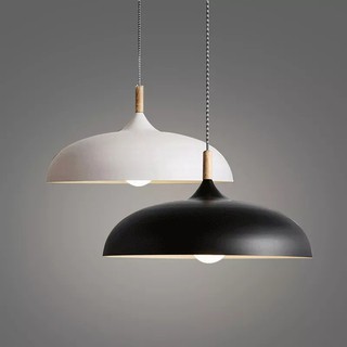 Đèn thả chao cỡ đại phi 350 đui gỗ HL1004-350- đèn thả đĩa cho quán. shop