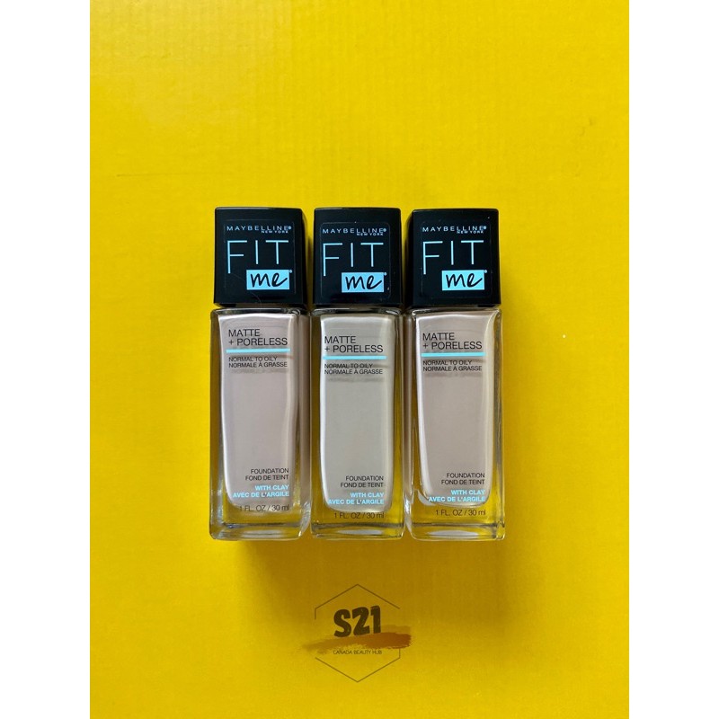 Kem nền Maybelline Fit Me Matte + Poreless Normal To Oily Cho Da Thường Đến Da Dầu With Clay 30ml