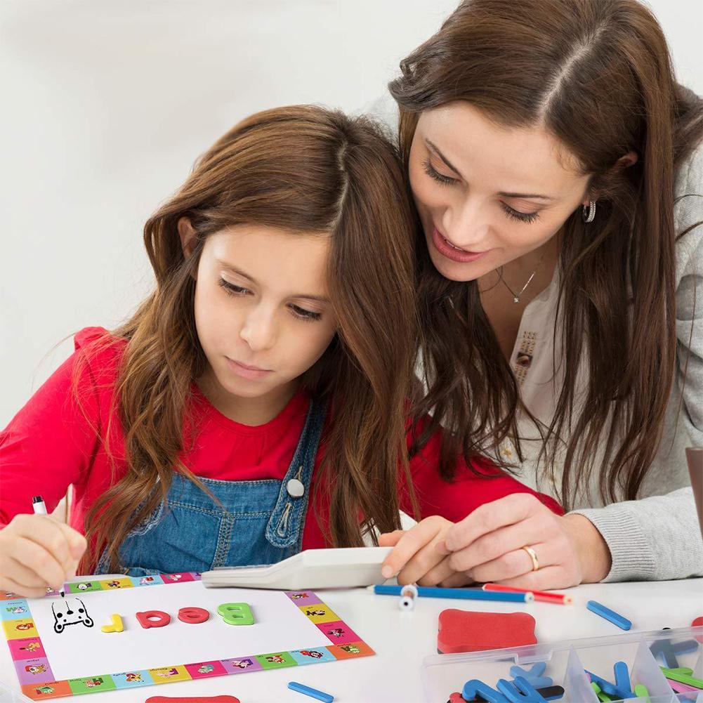 Set đồ chơi bảng nam châm hai mặt các chữ cái và phụ kiện dành cho trẻ em C0C9