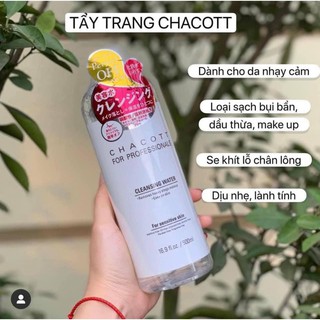 Nước tẩy trang Chacott Cleansing water hàng Nhật nội địa 500ml sãn tại Mina shop