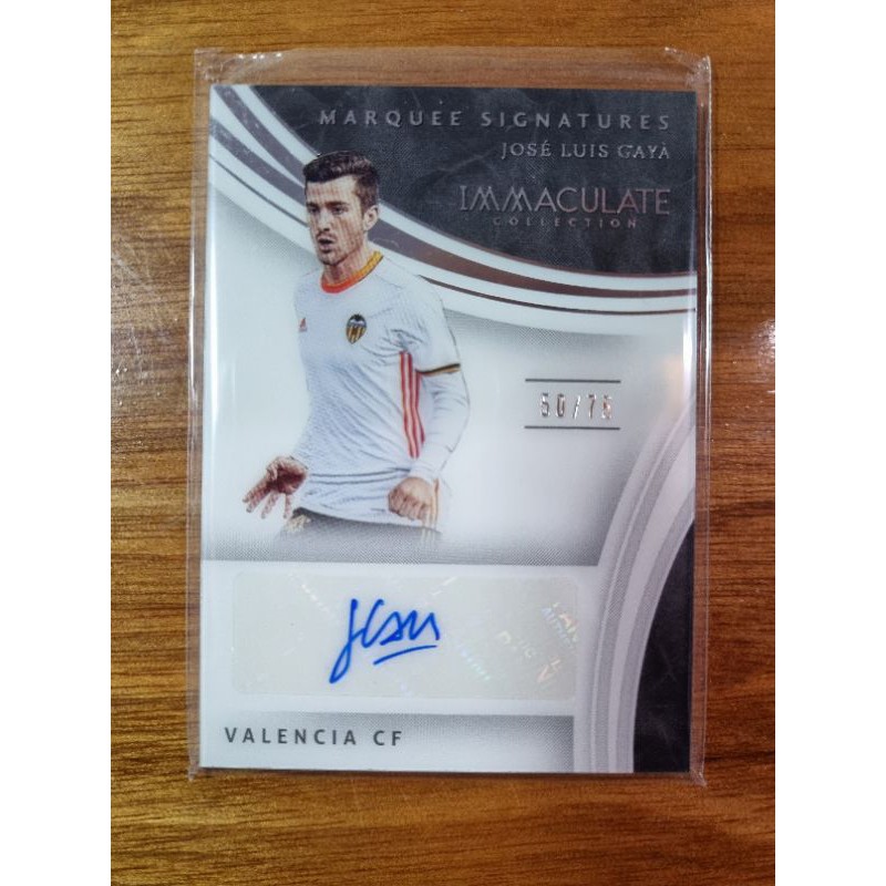 Thẻ chữ ký cầu thủ Jose Luis Gaya