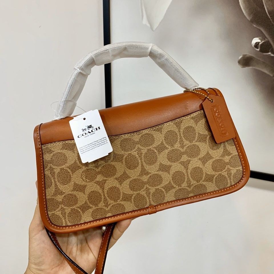 TÚI XÁCH Coach authentic ✨ Turnlock Clutch Crossbody Bag f1980-129 ✨✨‼️