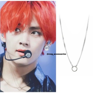 ROSY - DÂY CHUYỀN XÍCH MẶT TRÒN MINI V BTS (ẢNH THẬT Ở SAU!!!!)