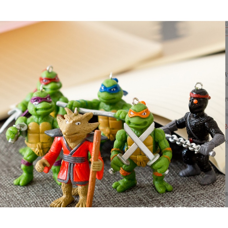 Set 6 Mô Hình Mô Phỏng Ninja Rùa Dễ Thương