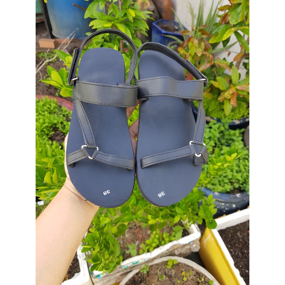 sandal đồng nai xăng đan nữ đế đen quai đen size từ 35 nữ đến 42 nữ