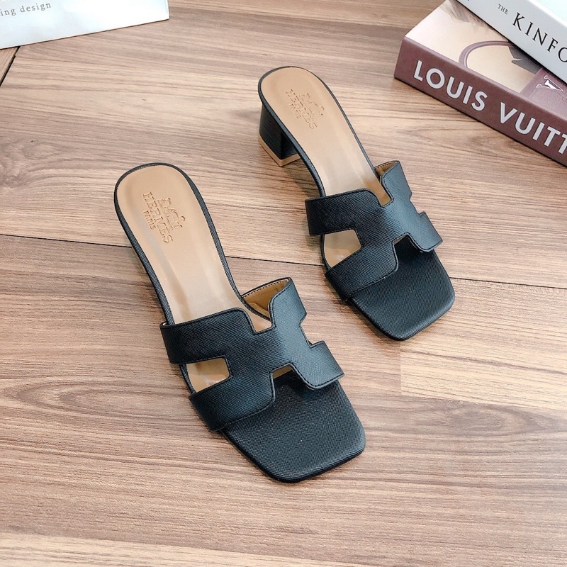 Guốc dép cao gót nữ 5p đẹp mê ly gót vuông cao cấp siêu xinh chất mềm êm chân - Chi Chanh Store