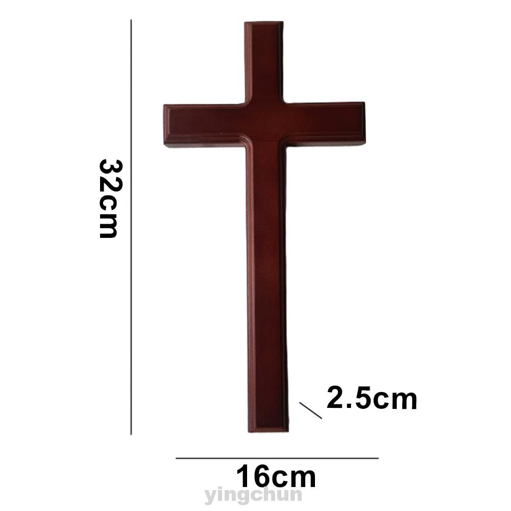 Mô hình cây thánh giá bằng gỗ màu trơn cỡ 32cm dùng trang trí