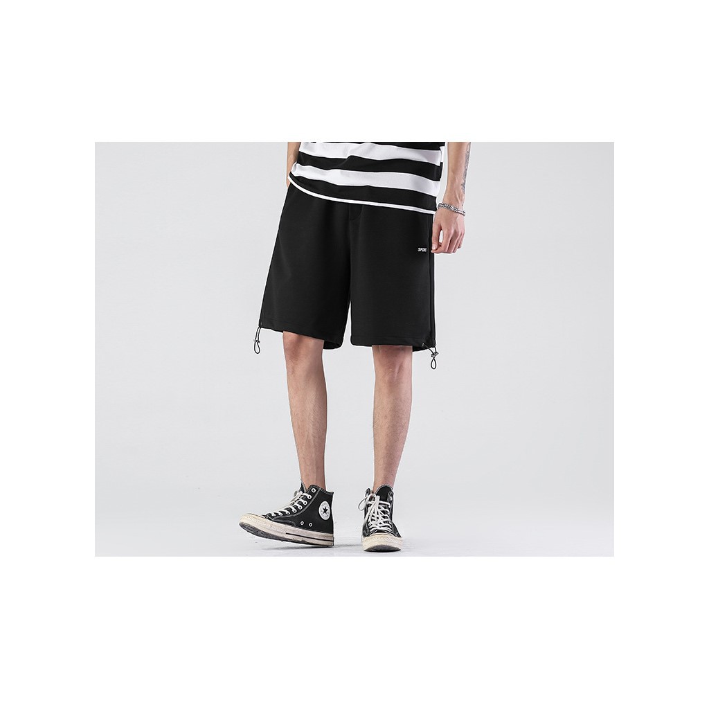 Quần short nam Anyoung quần đùi nam phong cách thể thao chất da cá dây rút 2 trong 1 QD011