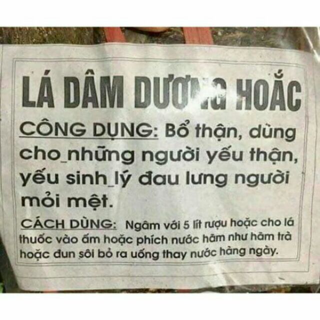 Sỉ giá gốc sieu rẻ lá cây dâm dương hoắc xếp bó