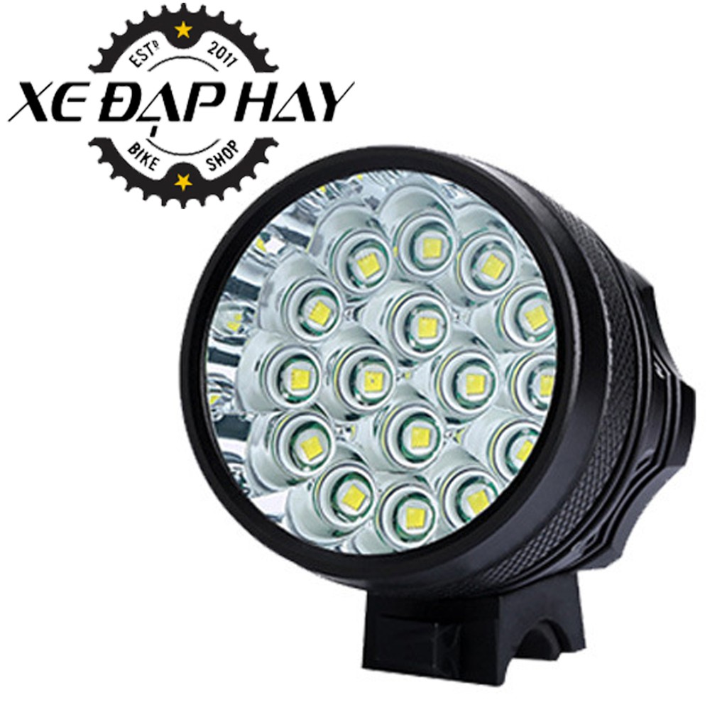 Đèn Pha Xe Đạp T6 | Độ Sáng 1200 - 19200 Lumens,Công Suất 10-160W |Pin Sạc Lithium 18560 X4-X6 | Tuổi Thọ LED 10000 Giờ