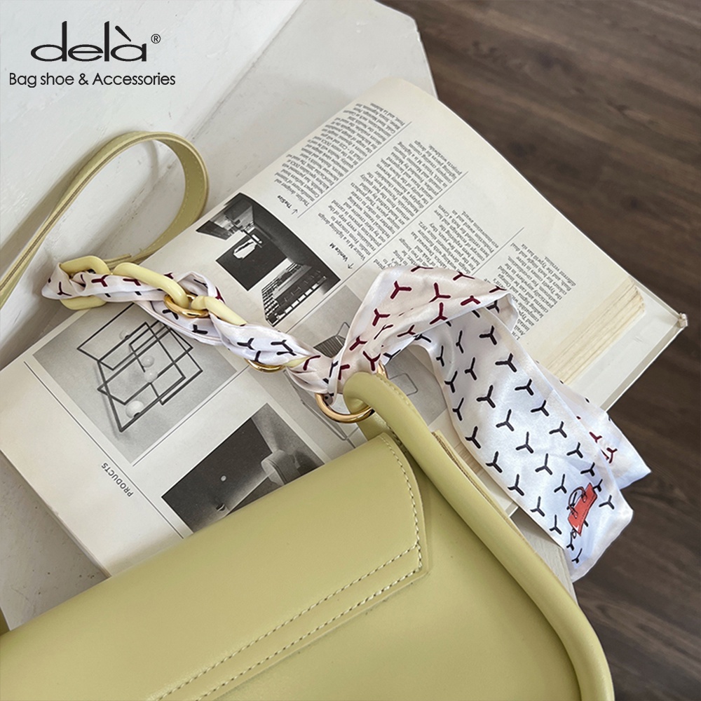 Dela Túi Đeo Vai Hình Vuông Cỡ Nhỏ Phối Dây Đeo Sợi Xích Thời Trang Mùa Hè 2022 Cho Nữ