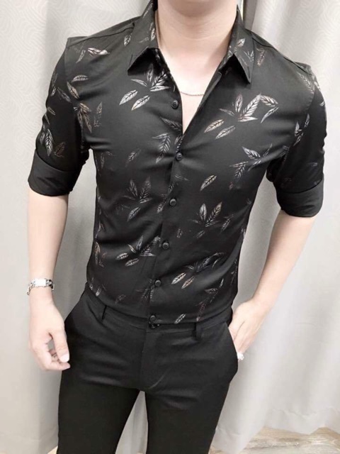 Sơ mi hoạ tiết nam