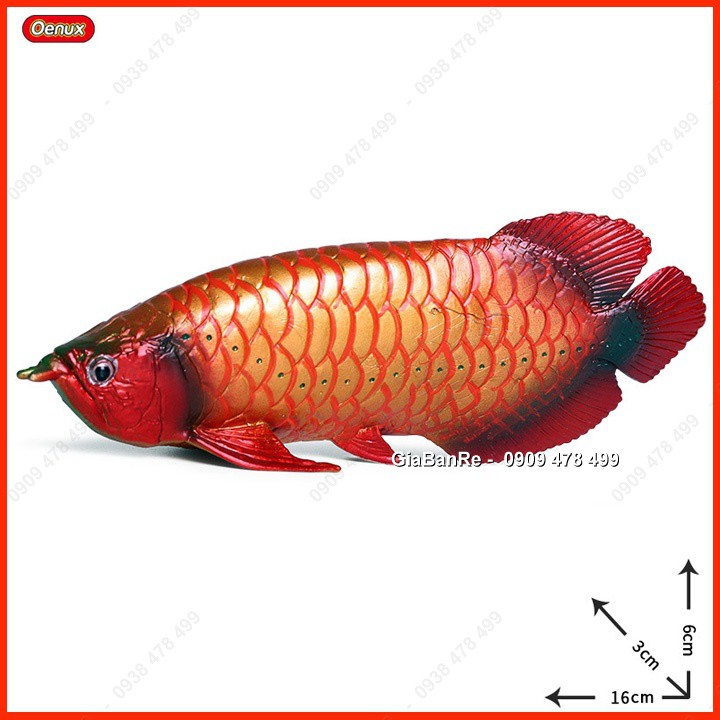 Mô Hình Cá Rồng Arowana – Kim Long, Ngân Long, Huyết Long - Dài 16-18cm 7667