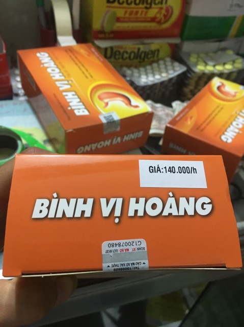 BÌNH VỊ HOÀNG- Giảm triệu chứng viêm loét dạ dày- tá tràng- bảo vệ niêm mạc dạ dày